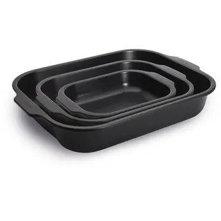 WOLL Bratreinen Set 3-tlg. 23 x 18 cm / 30 x 24 cm / 38 x 30 cm Schwarz