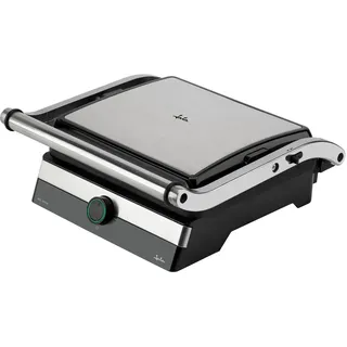 JATA JEGR1596 Elektrogrill und Grill mit geriffelten antihaftbeschichteten Platten, 29 x 23,6 cm, 2000 W, Kochen für alle Arten von Lebensmitteln, 180° Öffnung, neigbarer Deckel, Auffangschale