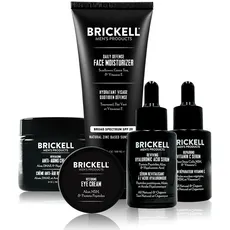 Brickell Men's Products vollständige defense anti-aging-routine, nachtgesichtscreme, vitamin c tag und nacht serum, moisturizer w/spf und augencreme, natur- und bio, duftend