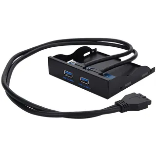 USB 3.0 Frontpanel 2-Port 19-Pin Adapter für 8,9 cm Floppy Bay, High-Speed-Upgrade-Kit mit universeller Kompatibilität
