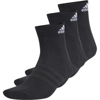 adidas Unisex Kinder Cushioned Sportswear Ankle Socks 3 Pairs, Black / White, 5-6 Years