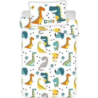 Jerry Fabrics Dino World Baby Bettwäsche-Set 100 x 135 cm