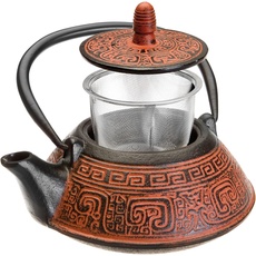 IBILI - Teekocher aus gehärtetem Eisen India, 0,8 Liter, innen emailliert, geeignet für Induktionsherde