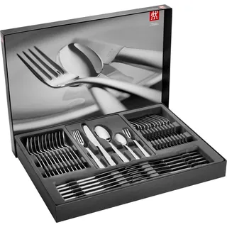ZWILLING Roseland Besteck-Set, 60-teilig, Für 12 Personen, 18/10 Edelstahl/Hochwertiger Klingenstahl, Mattiert/poliert
