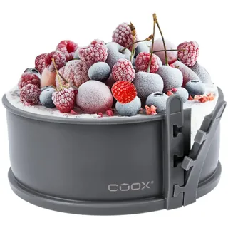 coox Springform mit Porzellanboden ⌀ 18 cm in Grau, backen und direkt auf der Porzellanplatte servieren und schneiden, kein Umsetzen nötig