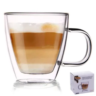 Orion Teeglas Kaffeeglas Doppelwandiges Doppelwandige Gläser Thermoglas für KAFFEE Latte Cappuccino Tee 180 ml
