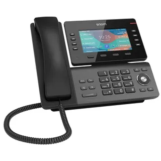 Snom D862 IP Tischtelefon, SIP Schreibtischtelefon, 5" IPS-Farbdisplay 1280x720, 8 SIP-Konten, 8 SmartLabel-Funktionstasten, USB 2.0, PoE, Gigabit, Gunmetal Schwarz