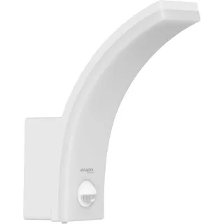 Oktaplex Pablo LED Außenlampe mit Bewegungsmelder mit 3 Leuchtstufen warmweiß 3000K Wandleuchte IP65 230V weiß mit Dauer-AN Funktion