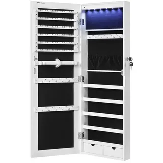 Hansiro Schmuckschrank Dubai , Weiß , Holzwerkstoff , 10x108x37 cm , Ordnen & Aufbewahren, Schmuckaufbewahrung