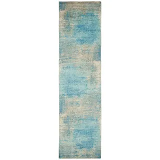 Cazaris Orientteppich , Blau , Textil, Naturmaterialien , Abstraktes , rechteckig , 80x200 cm , für Fußbodenheizung geeignet, in verschiedenen Größen erhältlich, antistatisch , Teppiche und Böden, Teppiche, Orientteppiche