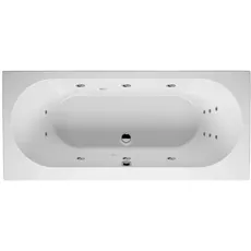 RIHO Carolina Rechteck-Badewanne, mit Flow-System, 1-Sitzer, Version links, weiß, B05, Ausführung: 190x80x53cm, Nutzinhalt: 235 Liter