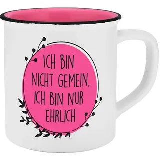 Gedalabels Tasse Ehrlich Emaille-Optik 0,4 l Pink