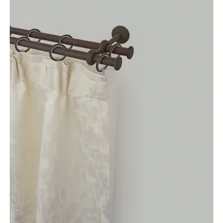GARESA "ESPERANCA", braun rost L:320cm Ø:16mm, Metall, Gardinenstangen, Gardinenstange, rustikale Vorhanggarnitur, verlängerbar, Eisen, Endkappe, mit Ringe,