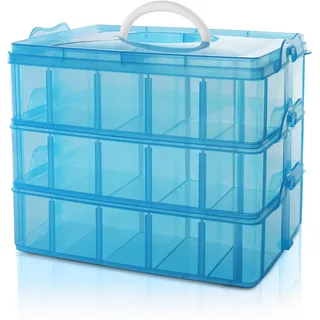 Belle Vous Aufbewahrungsbox 3-stöckig 1-tlg. blau