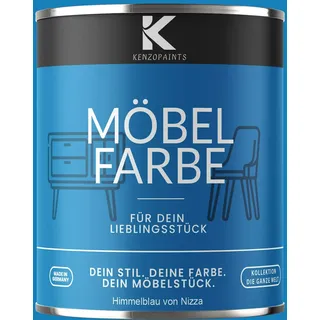 Kenzopaints 750ml Möbelfarbe Möbellack - Himmelblau von Nizza - Blau