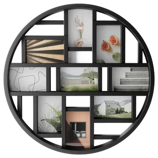 Umbra Collagen-Bilderrahmen , Schwarz , Kunststoff , 55.6x4.6x55.6 cm , Bilder & Rahmen, Bilderrahmen, Kunststoffrahmen