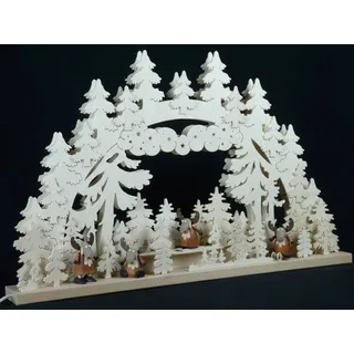 Beleuchteter Schwibbogen mit Elchen Größe =70x45cm NEU Erzgebirge Lichterbogen