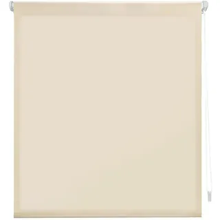 Decorblind | EasyFix Rollo lichtdurchlässig ohne Werkzeug und ohne Bohren, Maße Rollo: 87 x 180 cm Breite x Länge/Maße Stoff: 84 x 175 cm, beige glatt, Jalousie für Fenster