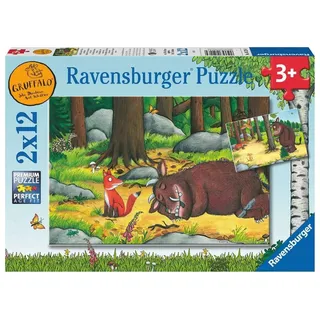 Ravensburger 05226 Grüffelo und die Tiere des Waldes - Puzzle für Kinder ab 3 Jahren, mit 2x12 Teile