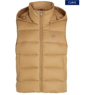 Tommy Hilfiger Curve Steppweste »CRV CASUAL LW DOWN HOOD VEST«, in Großen Größen, leichte Wattierung, grün