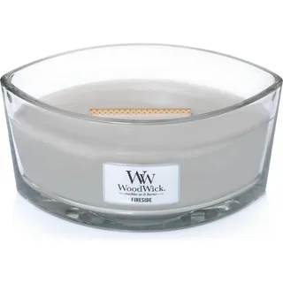 Woodwick Fireplace Fireside Duftkerze 453 g braun