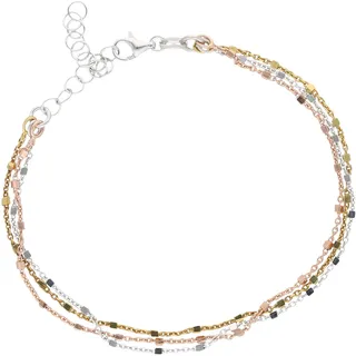 FIRETTI Armband »Schmuck Geschenk Silber 925 Armschmuck Armkette Fantasie tricolor«, rosegold
