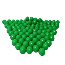 100 Bio Bällebad Bälle aus nachwachsenden Zuckerrohrrohstoffen (6cm Ø, Dunkelgrün 79)