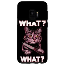 Hülle für Galaxy S9 Halloween Katze Messer Design Witzige Tier Katzen