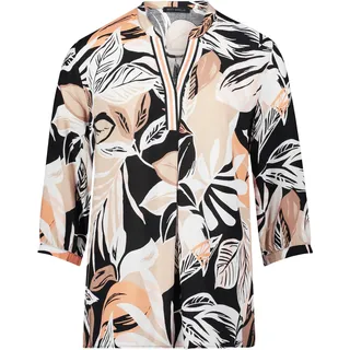 Schlupfbluse BETTY BARCLAY "Schlupfbluse mit 3/4 Arm", Damen, Gr. 38, bunt (schwarz, braun), Obermaterial: 100% Viskose CV., Blusen Schlupfbluse