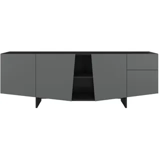 skandica Sideboard 200,2 x 70 x 41,8 cm Schwarz/Grau