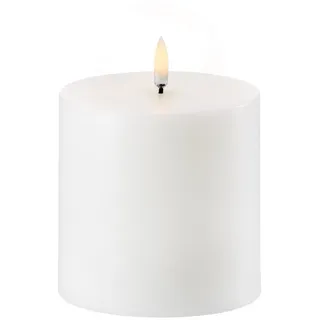 uYuni LED Stumpenkerze 10,1 cm weiß
