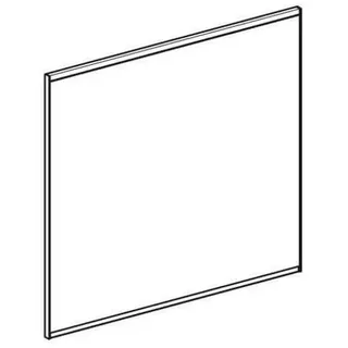 Geberit Option Plus Square Lichtspiegel 75x70x3.5cm, schwarz matt/Aluminium eloxiert