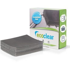 EcoClear Reinigungsschwamm für glänzende Edelstahl-Oberflächen, 10 Stück, Professioneller und gründlicher Edelstahlreiniger, Antibakterielle Reinigung, Topfreiniger, Wiederverwendbar