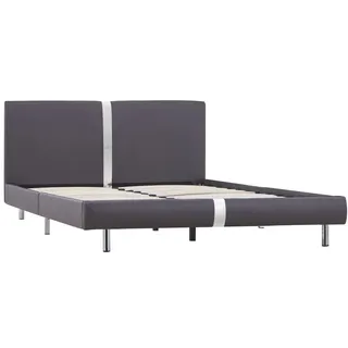 vidaXL Bettgestell Grau Kunstleder 140 x 200 cm - Grau