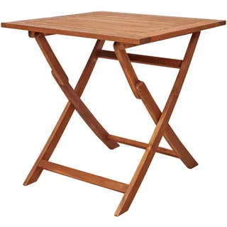 Butlers Gartentisch Somerset , Braun , Holz , 75x75x75 cm , Gartenmöbel, Gartentische