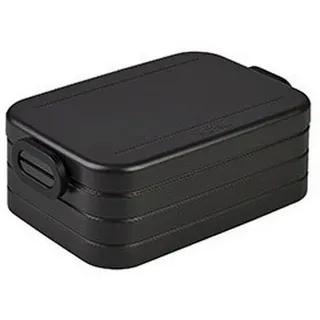 Mepal Lunchbox , Schwarz , Kunststoff , 0,9 l , rechteckig , 18.5x12x6.5 cm , lebensmittelecht, stapelbar, verstellbare Inneneinteilung , Küchenzubehör, Vorratsbehälter, Jausenboxen