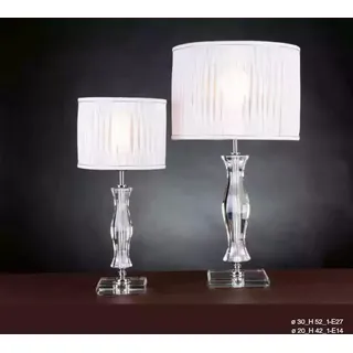 Klassischer Weiße Tischlampe Schreibtisch Lampe Kristall Beleuchtung - Weiß