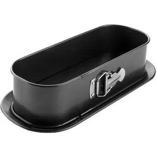Space Home Rechteckige Springform 30 x 11,5 cm aus Kohlenstoffstahl - Doppelte PFOA-freie Antihaftbeschichtung, Abnehmbarer Rand und herausnehmbarer Boden für Kuchen und Gebäck