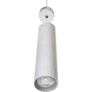 Hängeleuchte BETA Zylinder Ø60mm x 250mm Deckenleuchte, Hängelampe, Pendelleuchte 1 Flammig GU10 Fassung Weiss