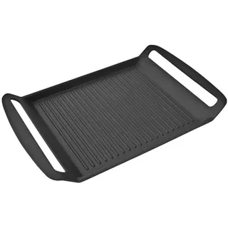 Kopf Grillplatte 26 x 23 cm Aluguss schwarz