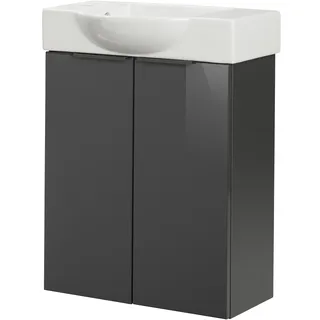 Fackelmann Waschtisch »SBC«, bestehend aus Becken und Unterbau, Breite ca. 55 cm grau