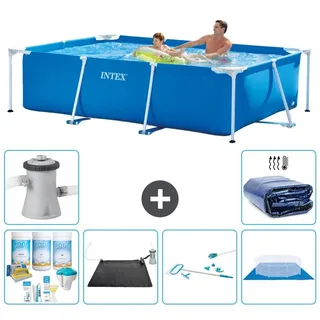 Rechteckiger Frame Pool - 260x160x65 cm - 7-teilig S20032 - Blau