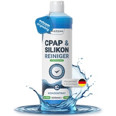 CPAP-Reiniger 500ml Konzentrat Silikonreiniger I CPAP Maskenreiniger Schlauchreiniger, Silikon, Kunststoff, Mapeau hochergiebig