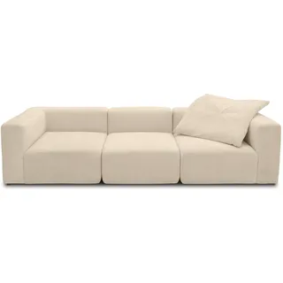 DOMO. collection Sofa Adrian, Modul-Sofa, 3-Sitzer aus 2 x Ecksessel und 1 x Sessel, Bigsofa, Modul-Couch, 3 Polster-Elemente, 3er Couch, 301 x 108 x 69 cm (BxTxH), beige