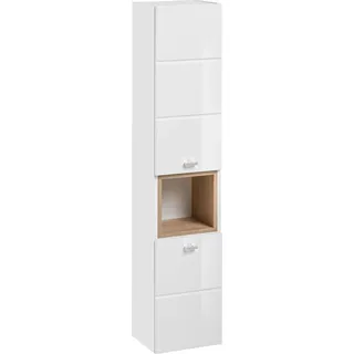 Badezimmerschrank Badmöbel Schrank Hochschrank Badschrank Regal Hängeschrank - Weiß, Braun