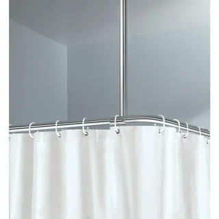 Kleine Wolke Deckenstütze , Chromfarben , Metall , 60 cm , Textiles Vertrauen - Oeko-Tex® , kürzbar , Heimtextilien, Badtextilien, Duschvorhänge