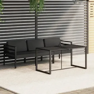 The Living Store 4-tlg. Garten-Lounge-Set mit Kissen Aluminium Anthrazit - Grau