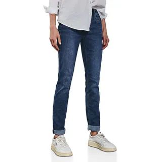 Street One Damen A378402 Jeans im Casual Fit, Dark Blue Wash, 26W / 30L