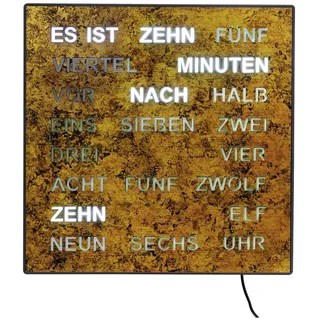 AMS Wanduhr 1243 - Kunststoffgehäuse - Braun