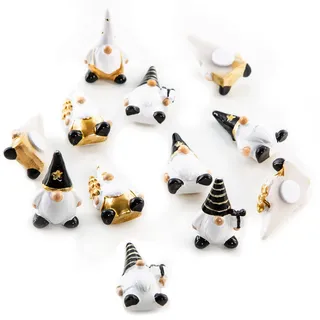 Mini Wichtel Streudeko, 12er Set: Kleine Weihnachtsfiguren, Weihnachtswichtel Deko Weihnachten & Advent, Weihnachtsdeko Streuteile, Tischdeko Figuren Weihnachtsmann, Dekofiguren, Wichtelgeschenk, 4 cm